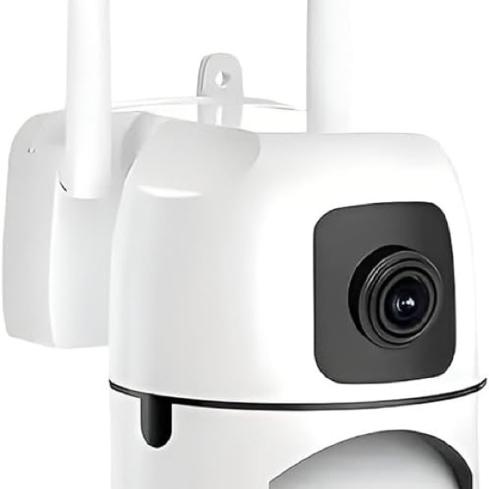 4X White Security Camera